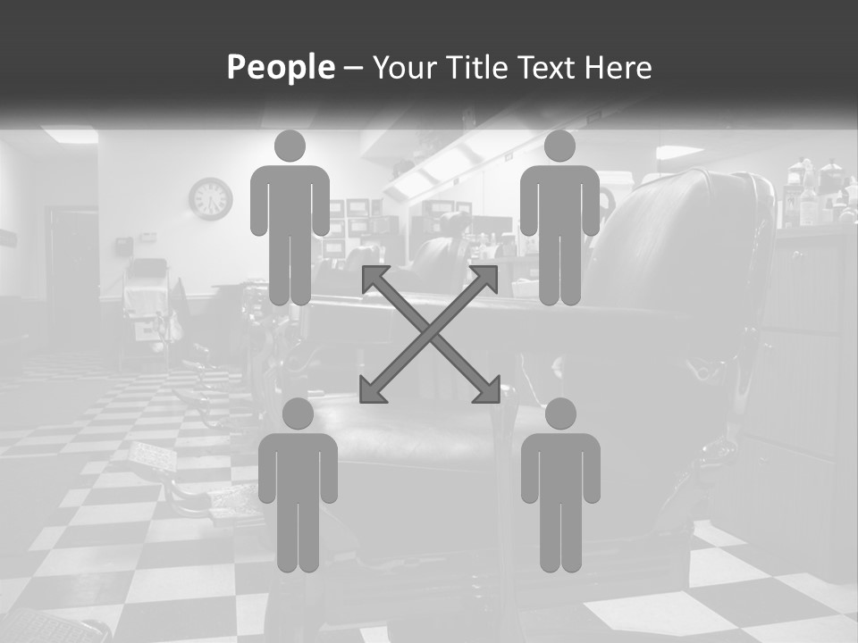 Handle Male Barber PowerPoint Template