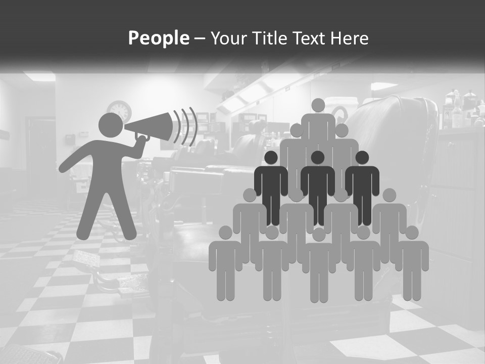 Handle Male Barber PowerPoint Template