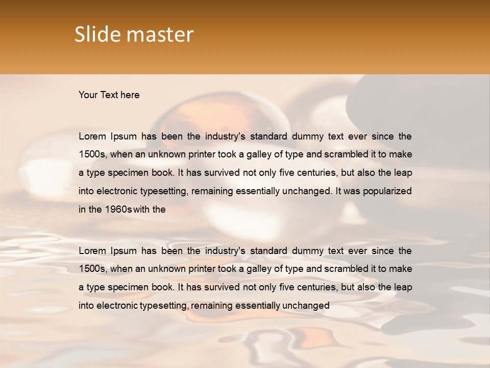 Defocused Simple Decoration PowerPoint Template