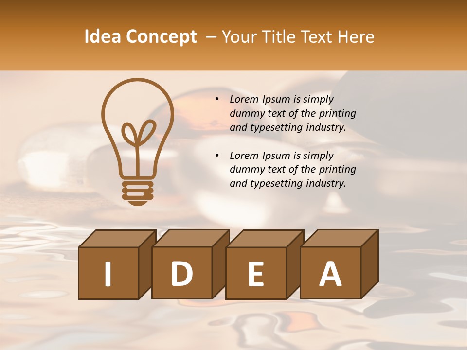 Defocused Simple Decoration PowerPoint Template
