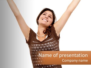 Success Happy Young PowerPoint Template