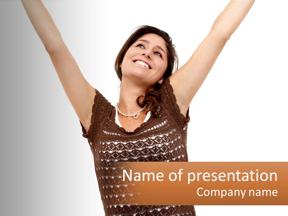 Success Happy Young PowerPoint Template