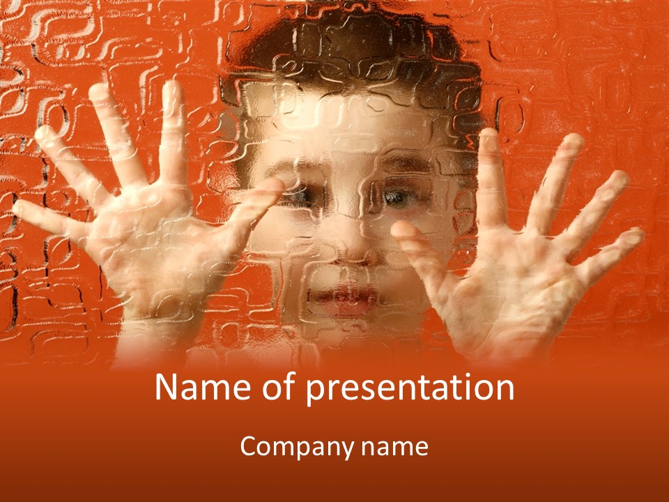 Looking Child Orphan PowerPoint Template