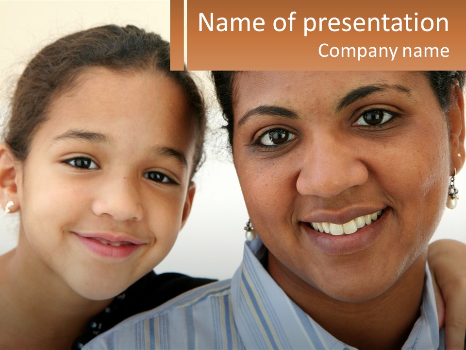 Parent Caucasian Cheerful PowerPoint Template