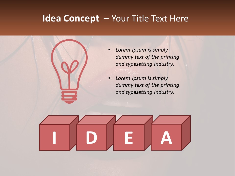 Fashion Face Desire PowerPoint Template