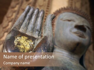 Sculpture Meditating God PowerPoint Template