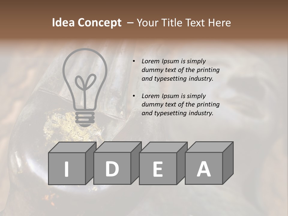 Sculpture Meditating God PowerPoint Template