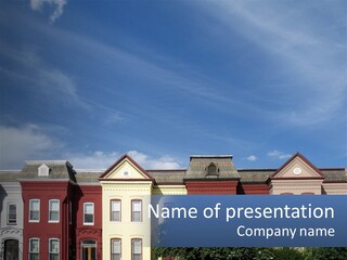 Residential Sky Row PowerPoint Template