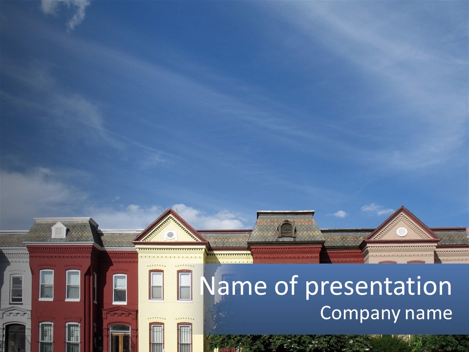 Residential Sky Row PowerPoint Template