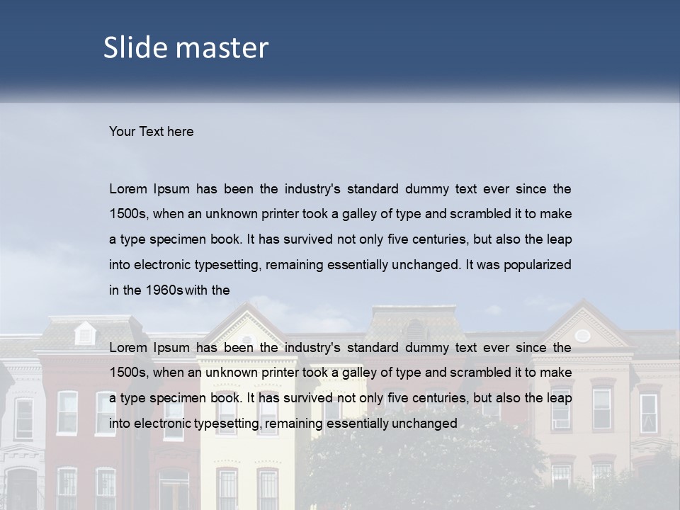 Residential Sky Row PowerPoint Template