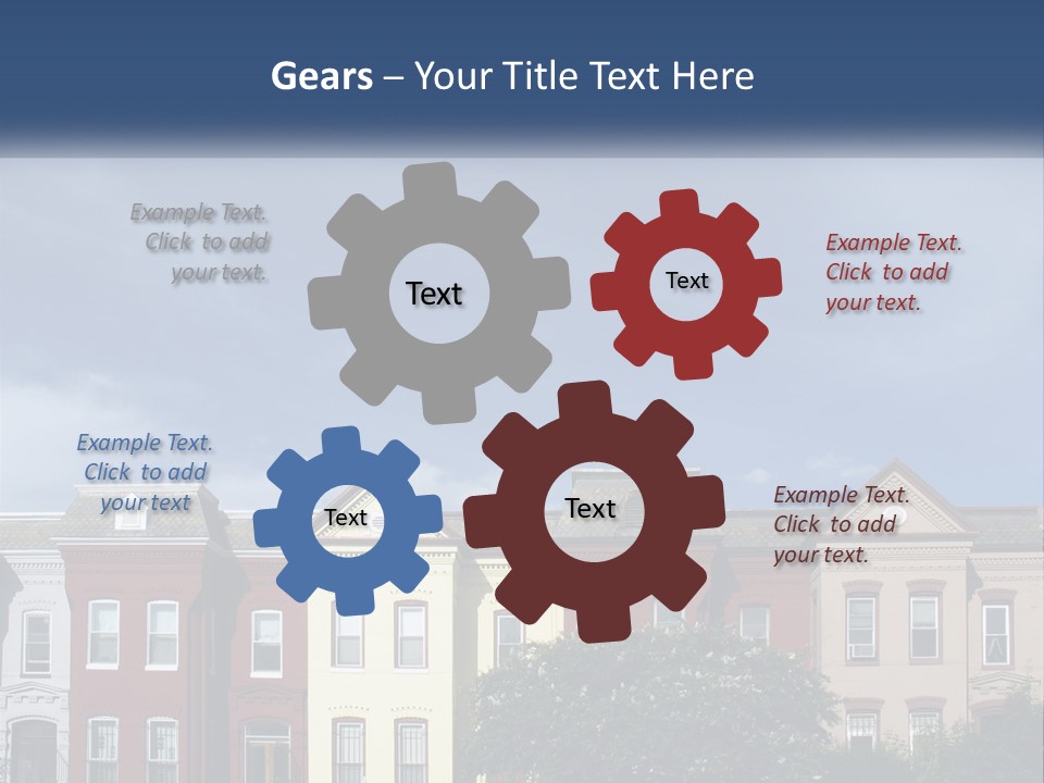 Residential Sky Row PowerPoint Template