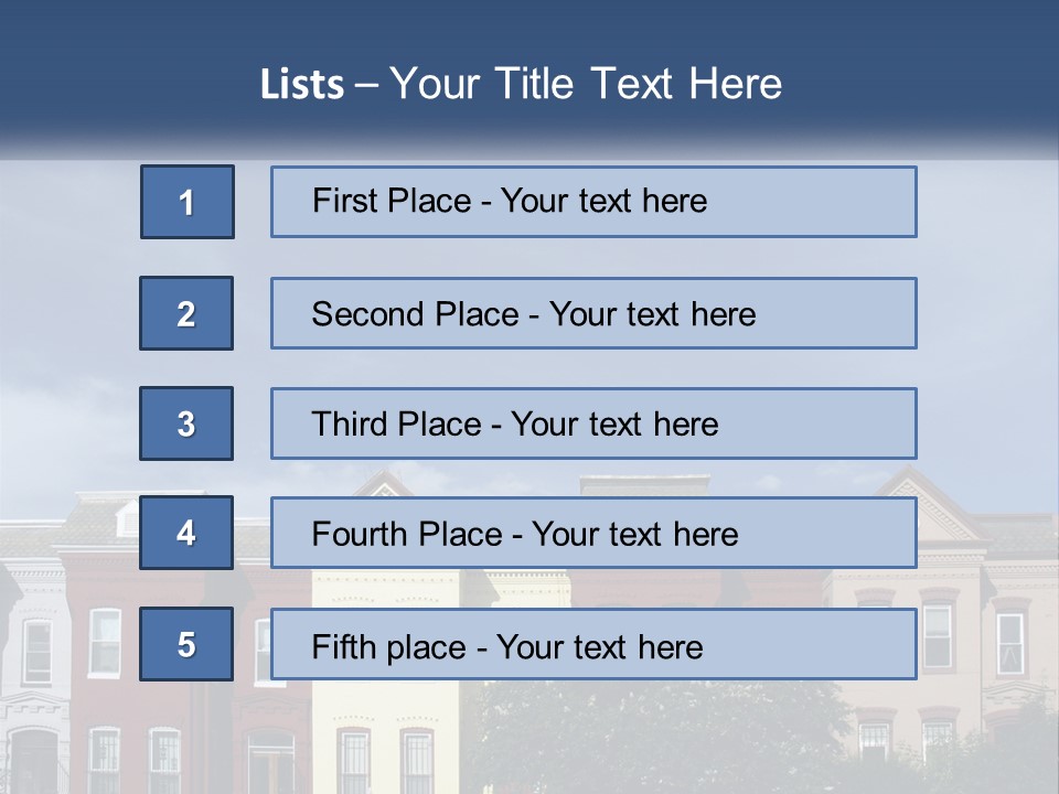 Residential Sky Row PowerPoint Template