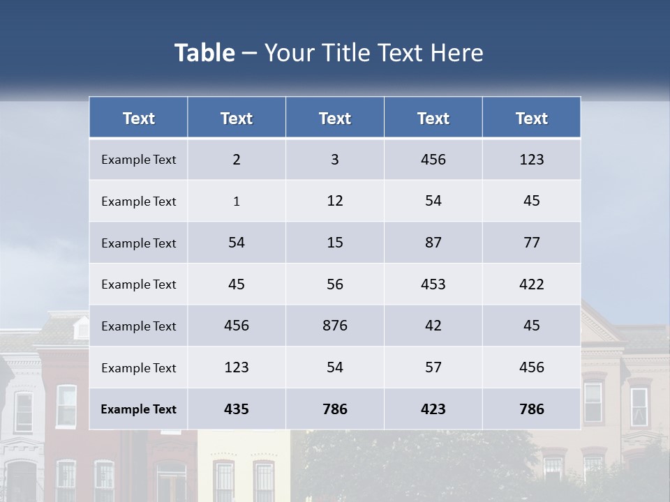 Residential Sky Row PowerPoint Template
