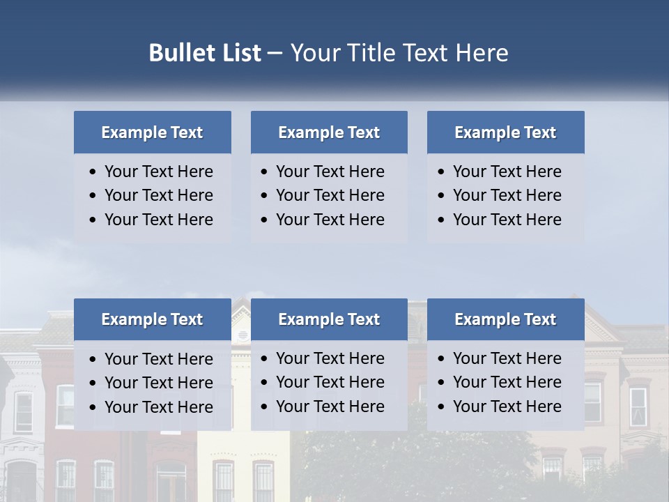 Residential Sky Row PowerPoint Template