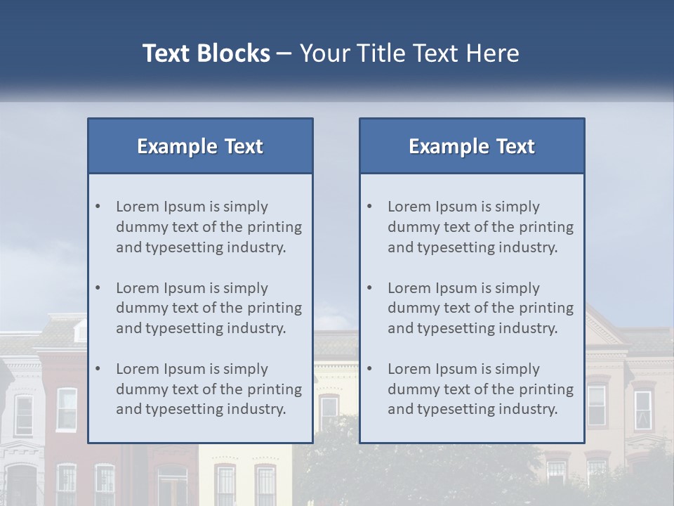 Residential Sky Row PowerPoint Template