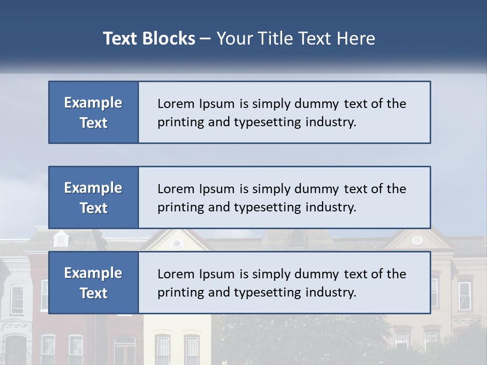 Residential Sky Row PowerPoint Template