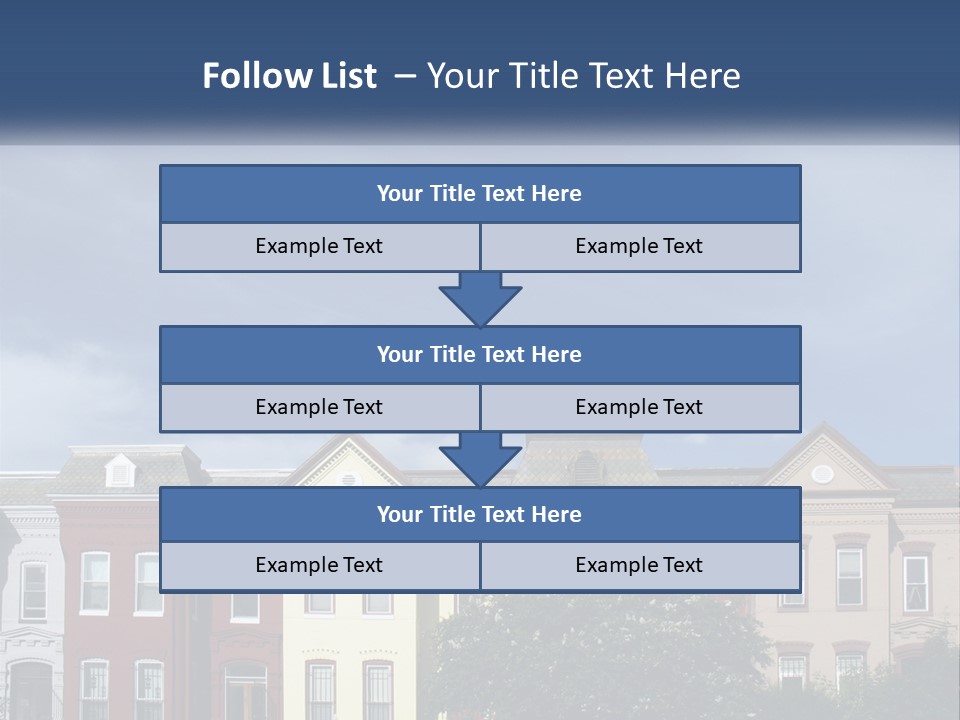 Residential Sky Row PowerPoint Template