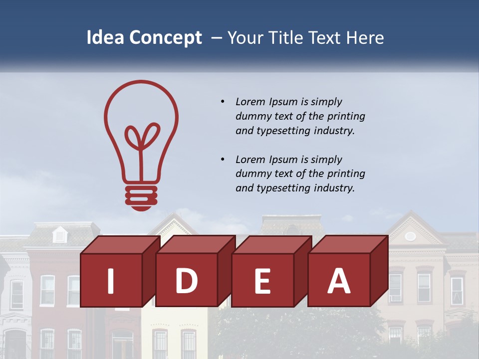 Residential Sky Row PowerPoint Template