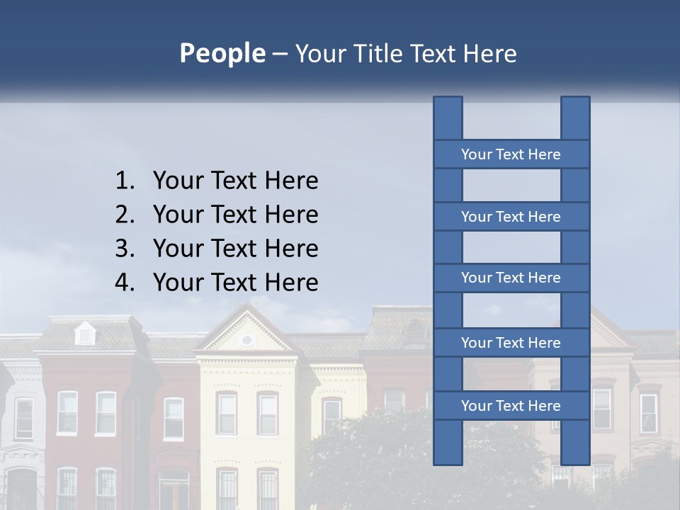 Residential Sky Row PowerPoint Template