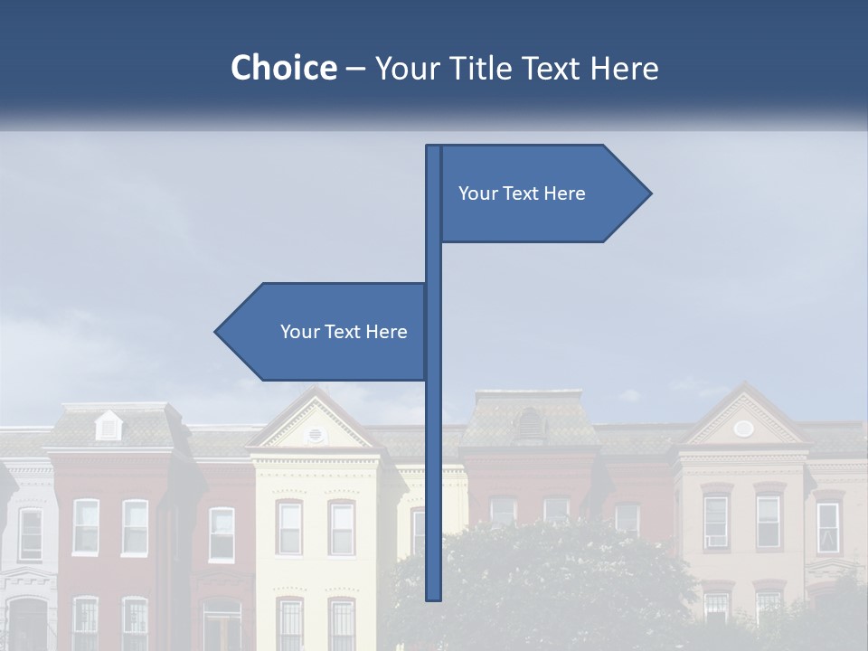 Residential Sky Row PowerPoint Template