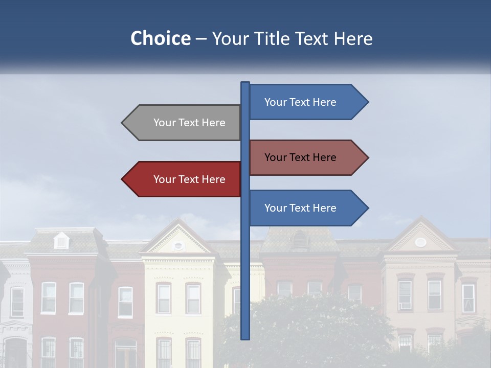 Residential Sky Row PowerPoint Template