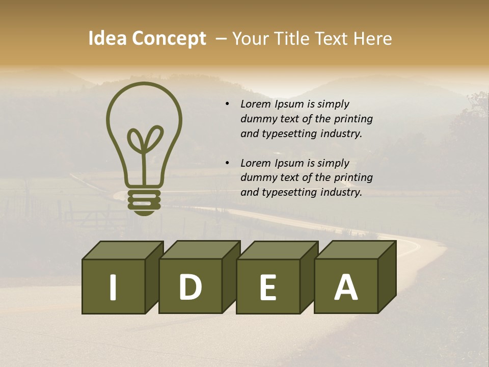 Hill Peaceful Crop PowerPoint Template