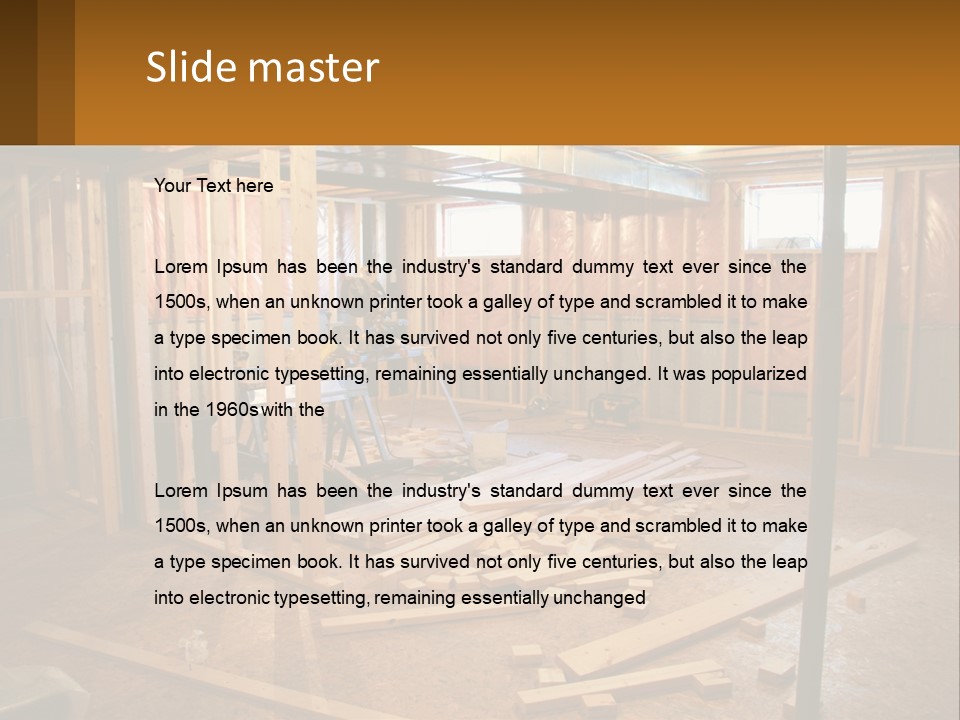 Subfloor Saw Hardware PowerPoint Template