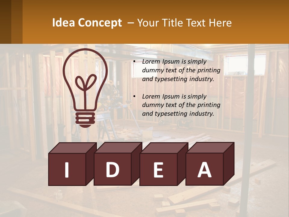 Subfloor Saw Hardware PowerPoint Template