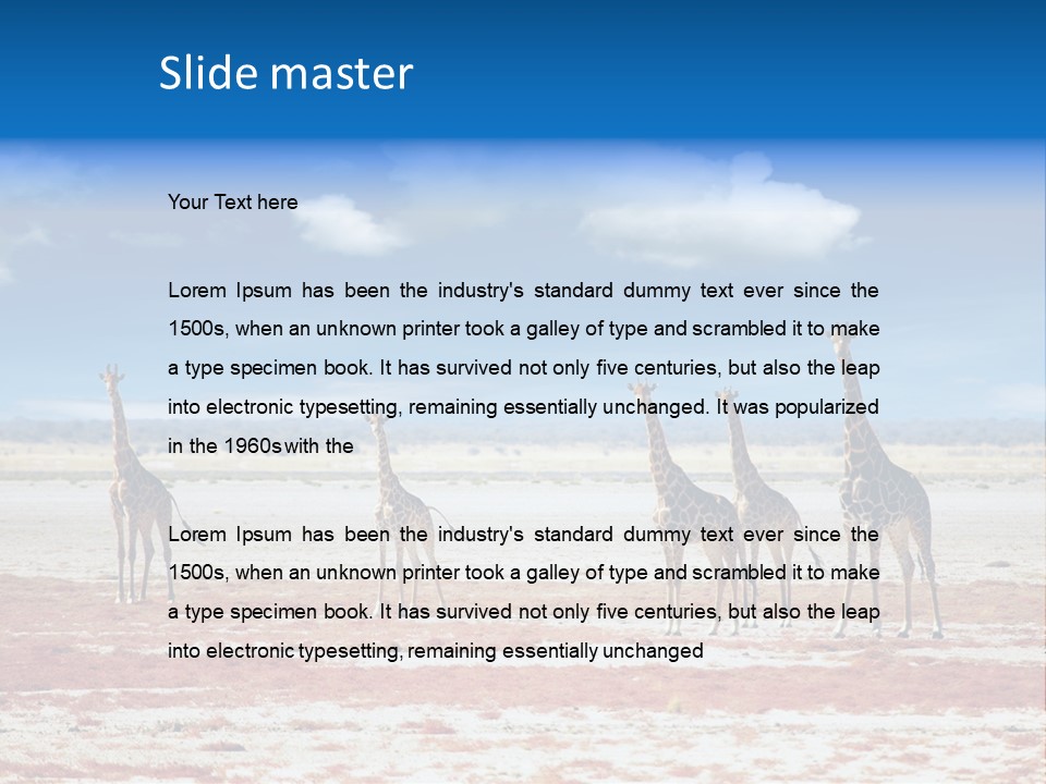 Park Clouds Herd PowerPoint Template