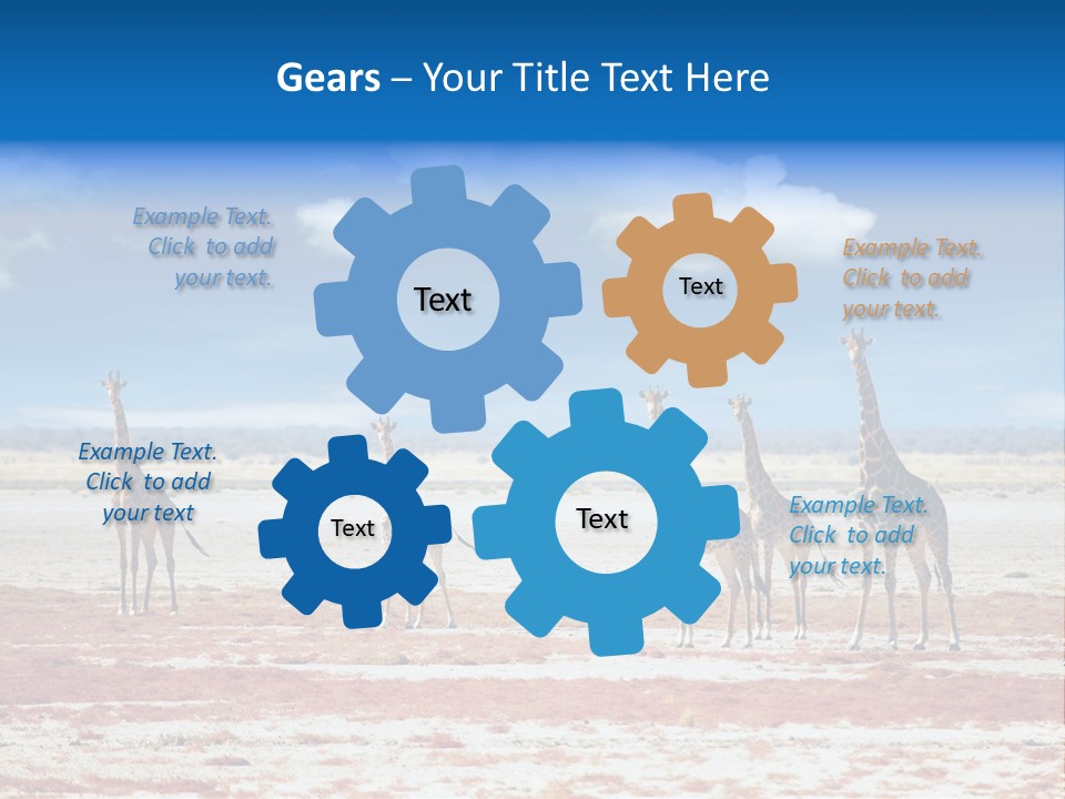 Park Clouds Herd PowerPoint Template