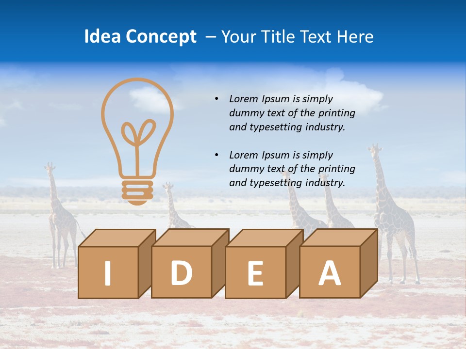 Park Clouds Herd PowerPoint Template