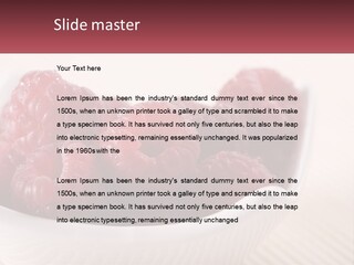 Closeup Fresh Raspberry PowerPoint Template
