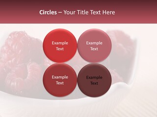 Closeup Fresh Raspberry PowerPoint Template