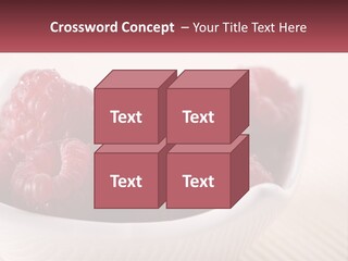 Closeup Fresh Raspberry PowerPoint Template