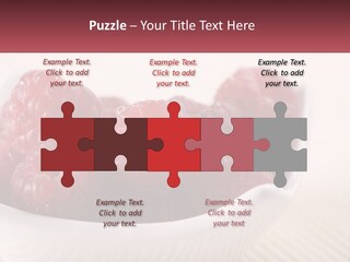 Closeup Fresh Raspberry PowerPoint Template