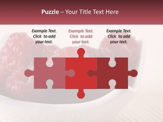 Closeup Fresh Raspberry PowerPoint Template