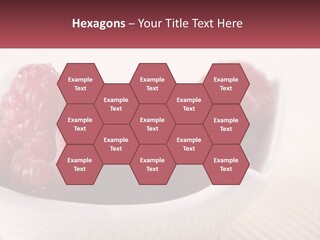 Closeup Fresh Raspberry PowerPoint Template