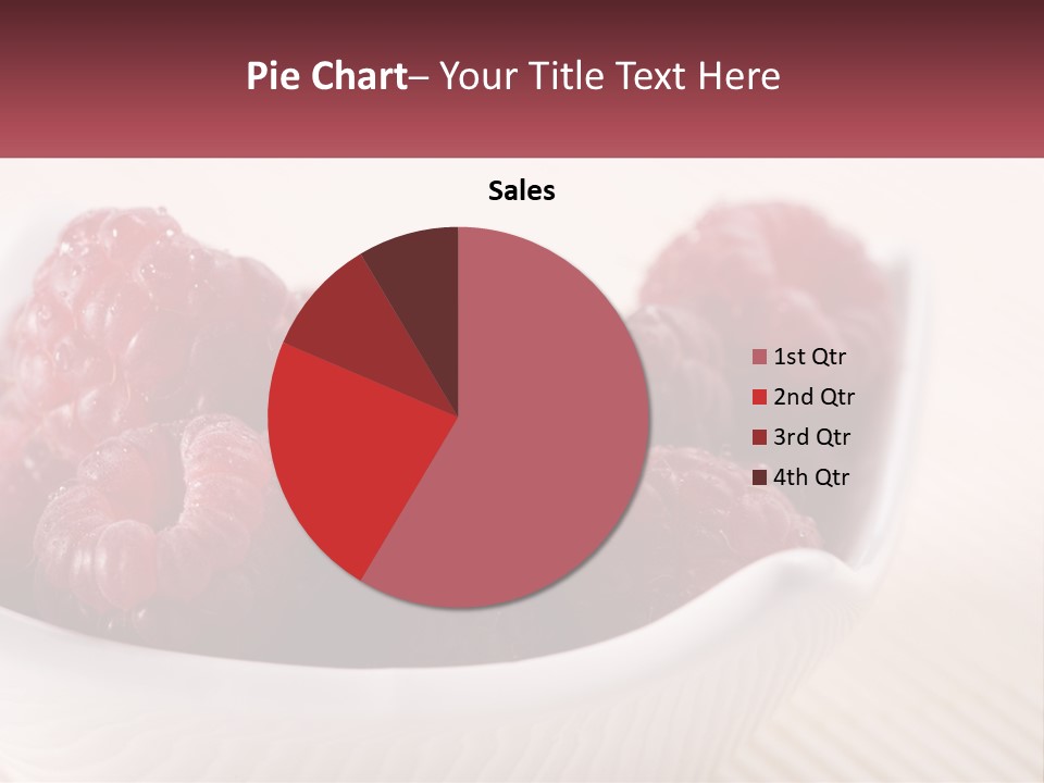 Closeup Fresh Raspberry PowerPoint Template