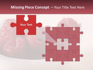 Closeup Fresh Raspberry PowerPoint Template