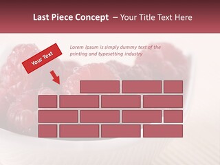 Closeup Fresh Raspberry PowerPoint Template