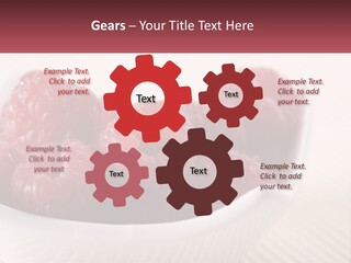 Closeup Fresh Raspberry PowerPoint Template
