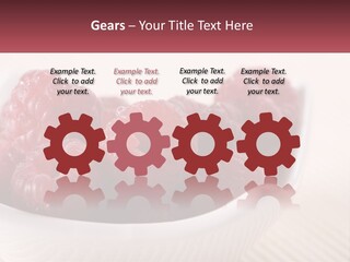 Closeup Fresh Raspberry PowerPoint Template
