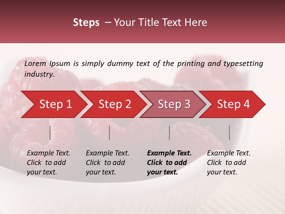 Closeup Fresh Raspberry PowerPoint Template