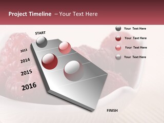 Closeup Fresh Raspberry PowerPoint Template