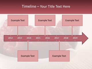Closeup Fresh Raspberry PowerPoint Template