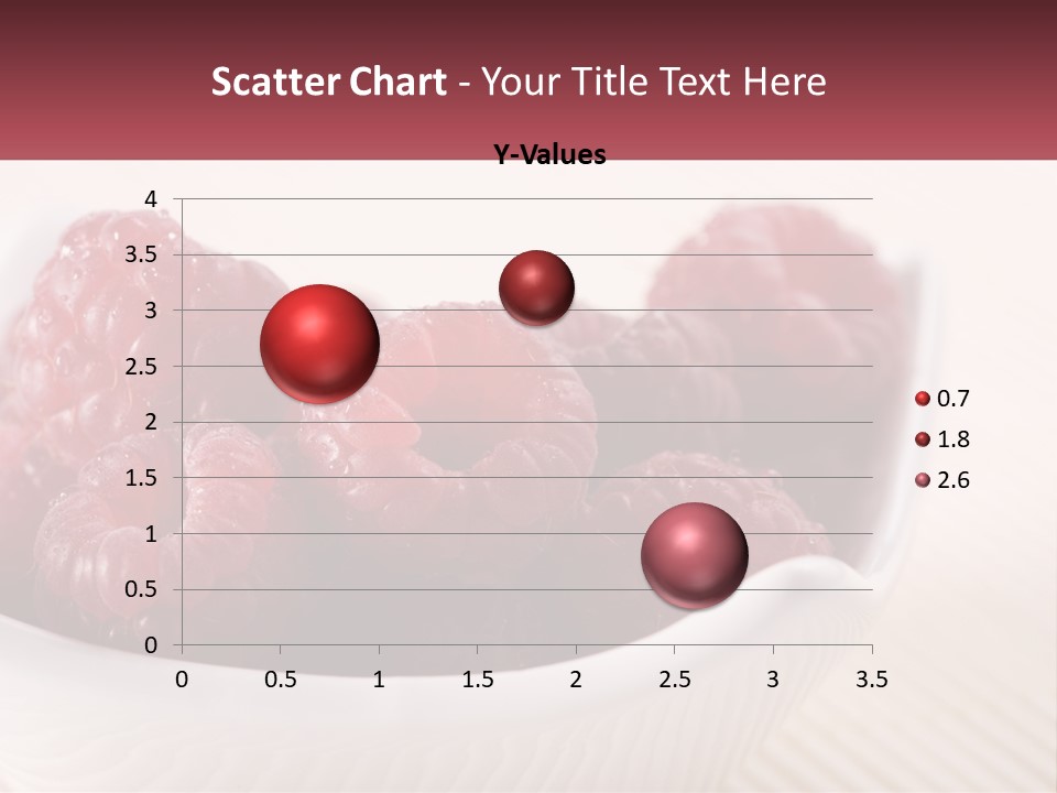 Closeup Fresh Raspberry PowerPoint Template