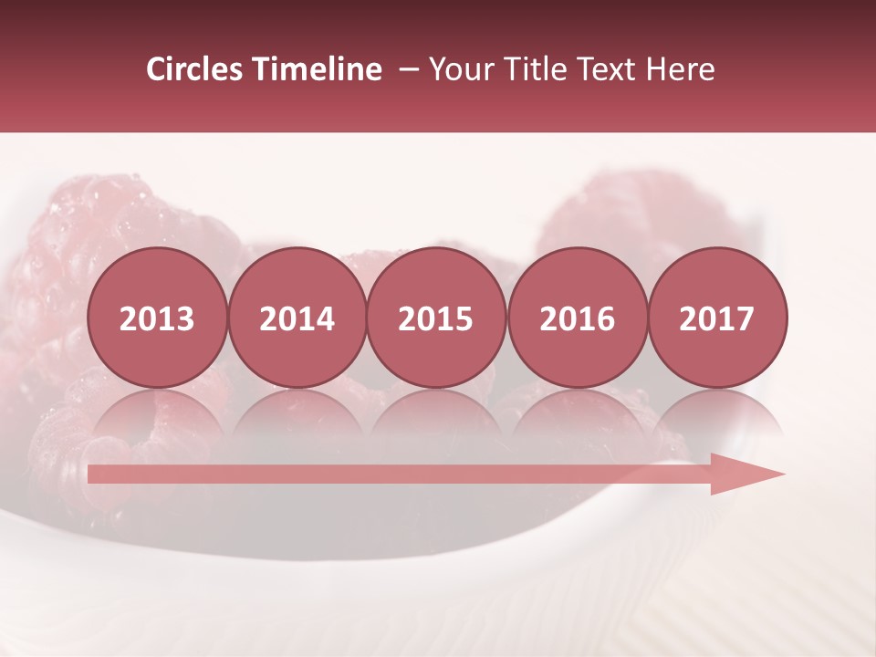 Closeup Fresh Raspberry PowerPoint Template