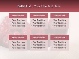 Closeup Fresh Raspberry PowerPoint Template