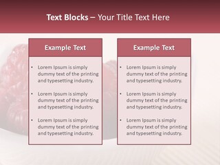 Closeup Fresh Raspberry PowerPoint Template