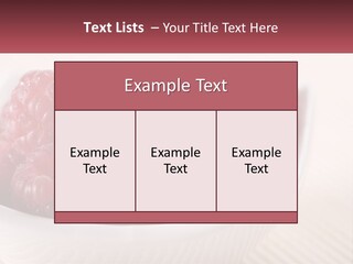 Closeup Fresh Raspberry PowerPoint Template